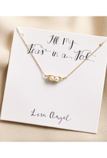 Pearl Two Peas in A Pod Pendant Necklace - Gold