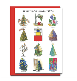 Artist Christmas Trees Greeting Card