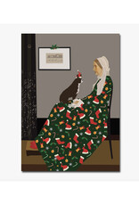 James Whistler Arrangement with Pup Holiday Greeting Card
