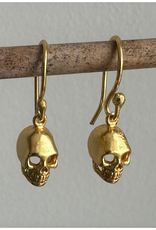 Gold Skull Earrings