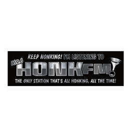 Honk FM Bumper Sticker - Silver