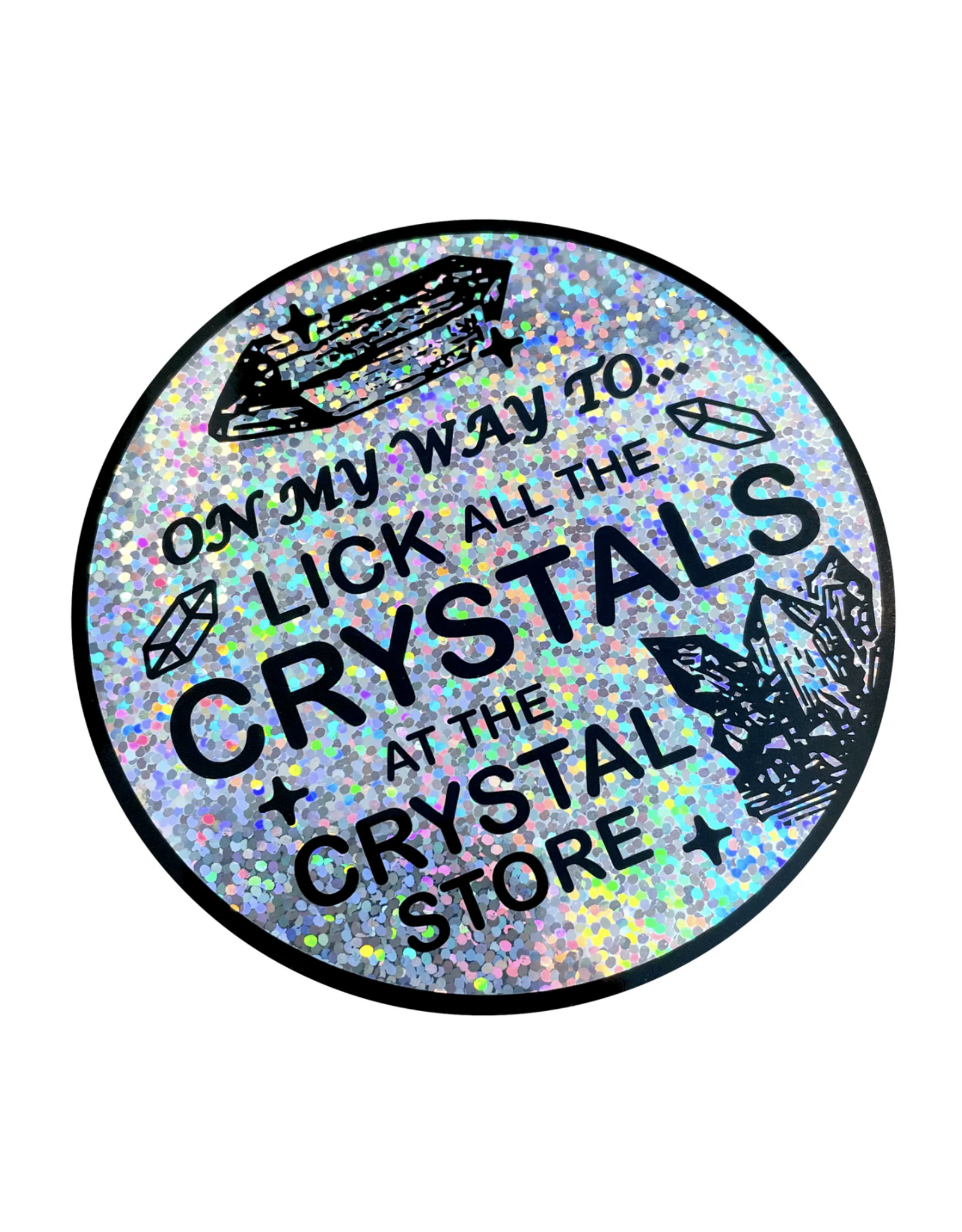 Crystal Licker Round Sparkly Sticker