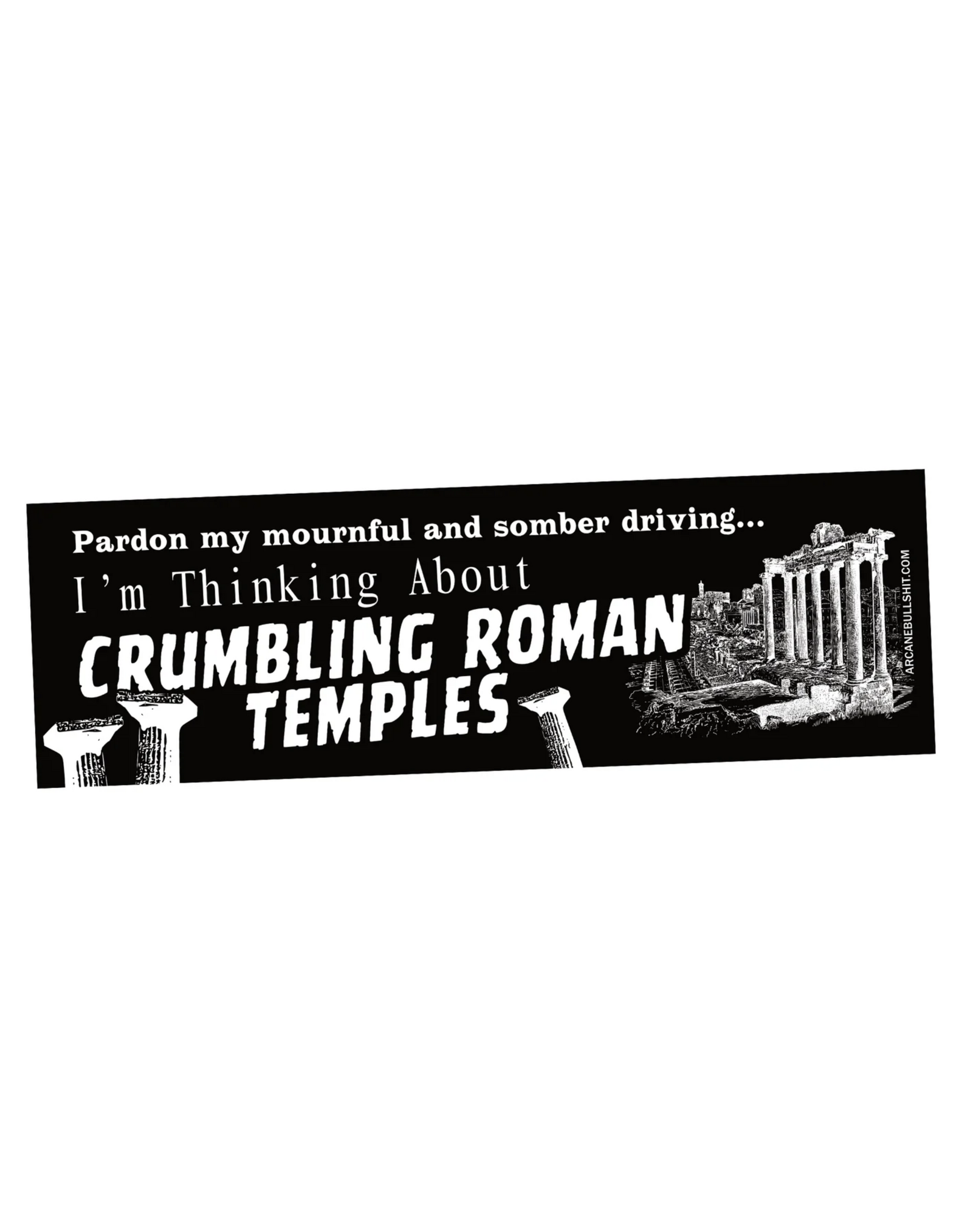 Crumbling Roman Temples Bumper Sticker