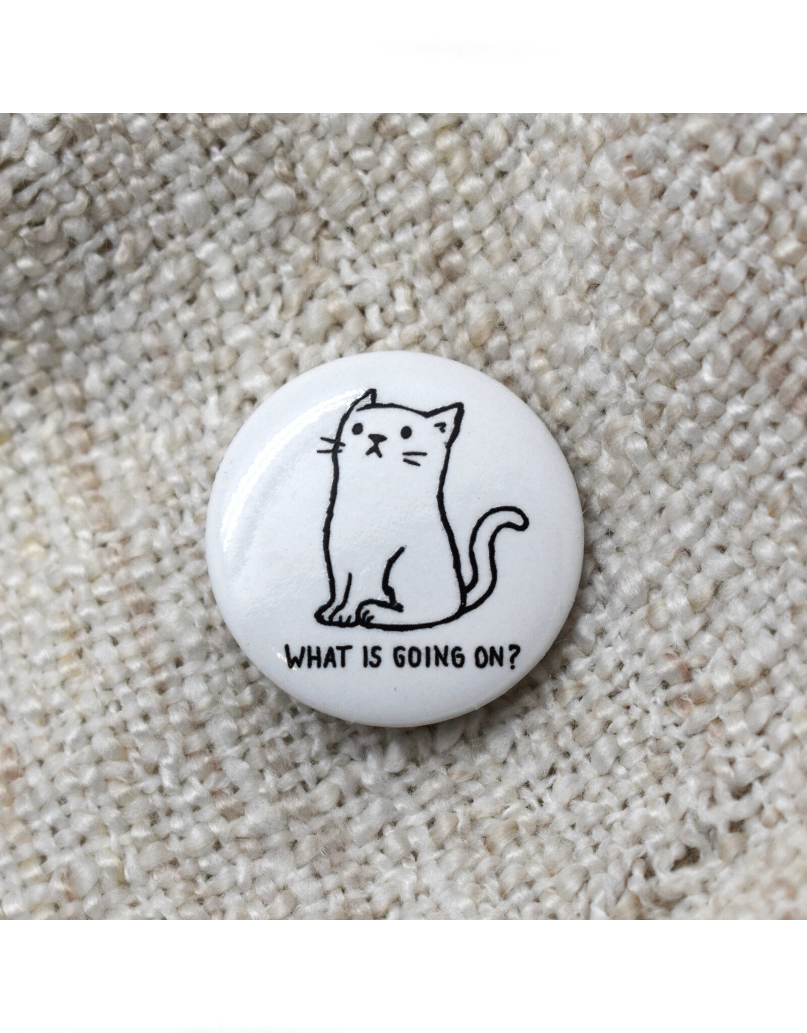What Is Going On Cat Button