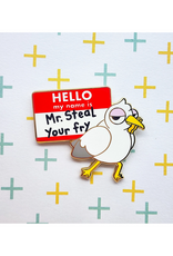 Mr Steal Your Fry Seagull Enamel Pin