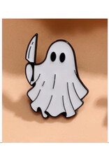 Cute Knife Ghost Enamel Pin