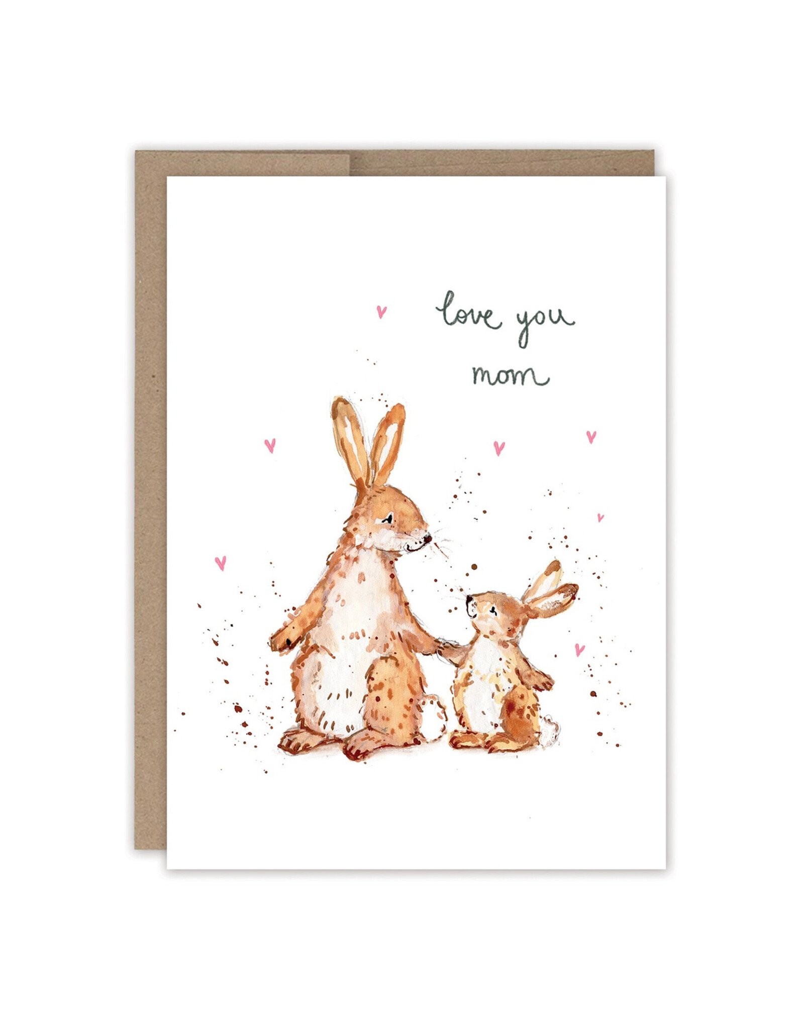 Love You Mom Bunnies Greeting Card