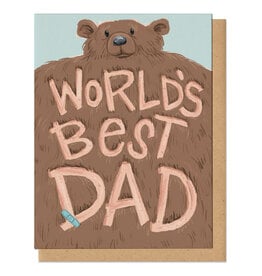 World's Best Dad Bear Greeting Card