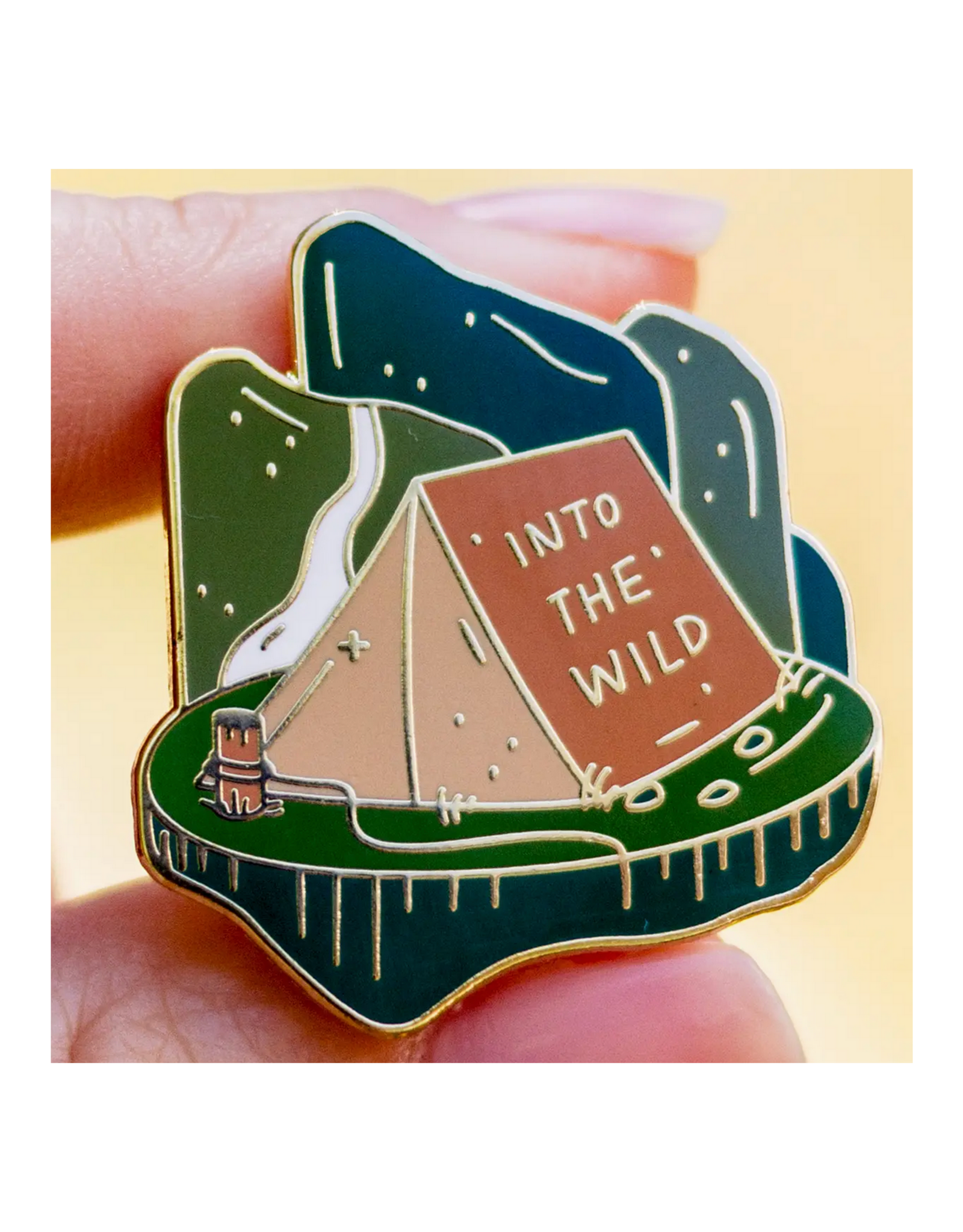 Into the Wild Tent Enamel Pin