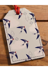 Leather Luggage Tag - Swift Birds