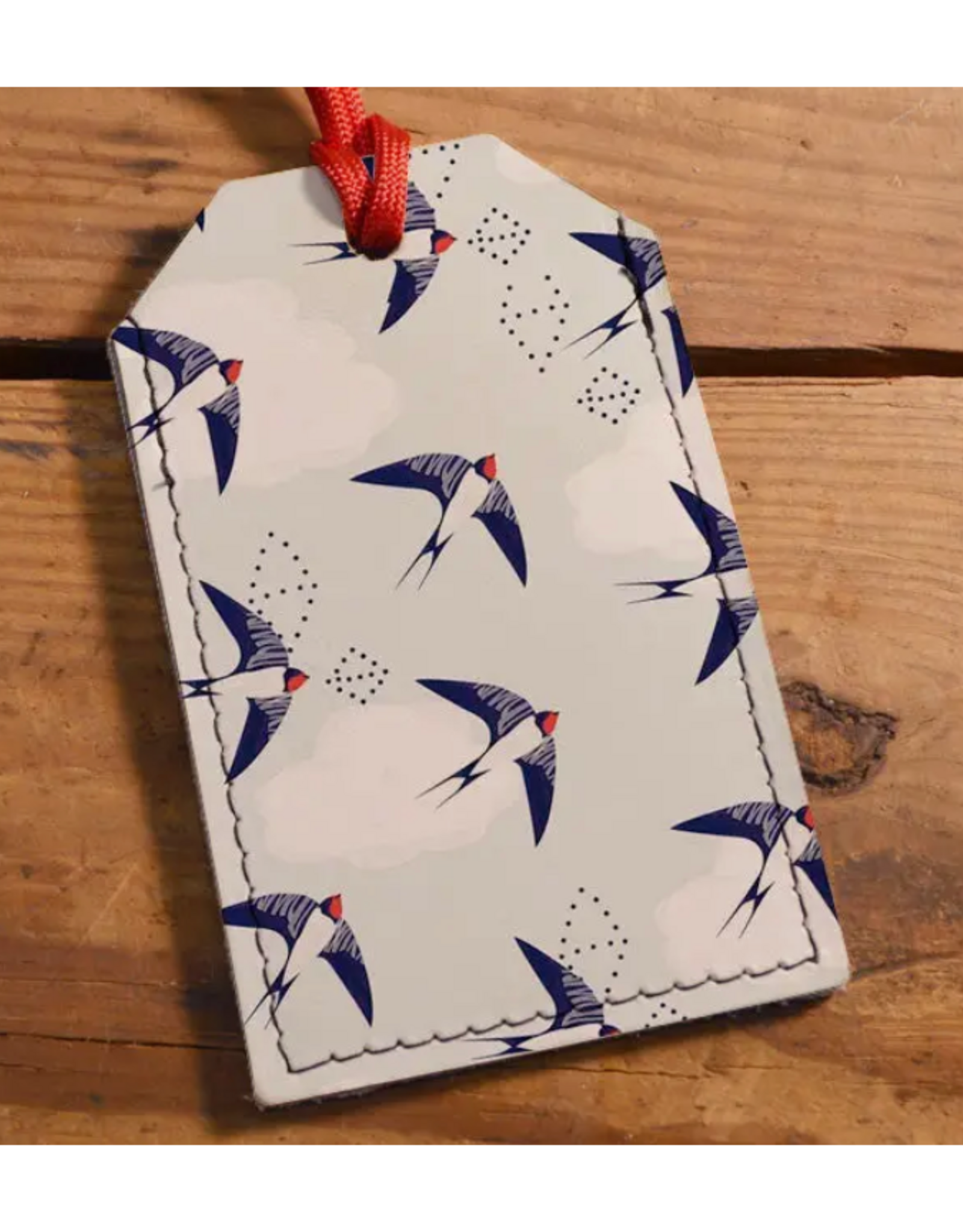 Leather Luggage Tag - Swift Birds