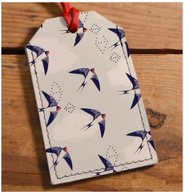 Leather Luggage Tag - Swift Birds