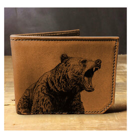 Printmaker Leather Wallet - Bear