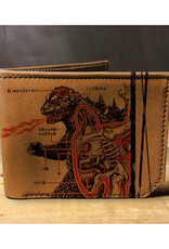 Printmaker Leather Wallet - Godzilla
