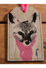 Leather Luggage Tag - Fox