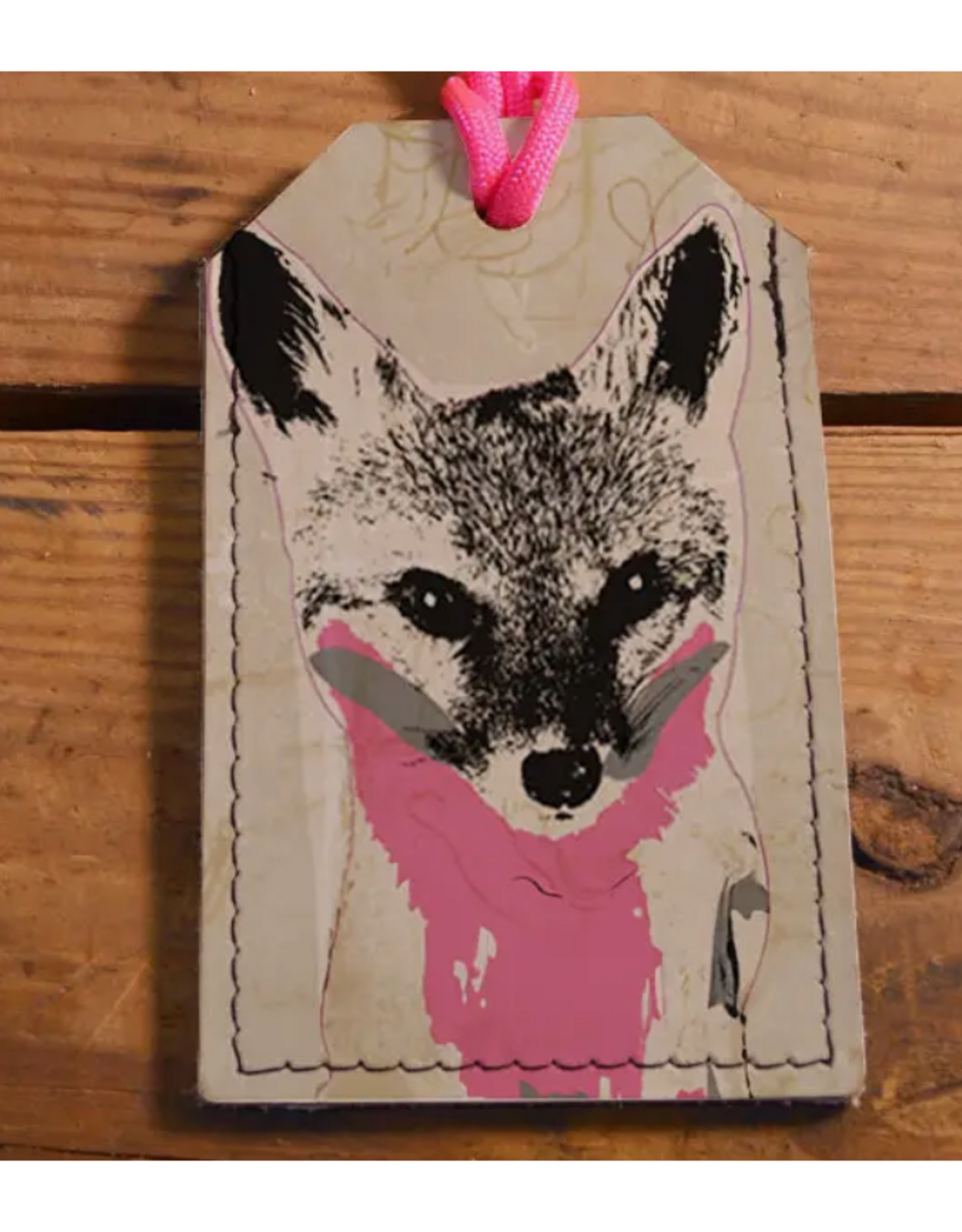 Leather Luggage Tag - Fox
