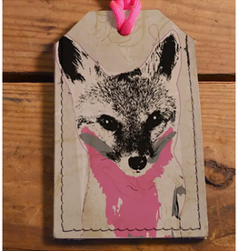 Leather Luggage Tag - Fox