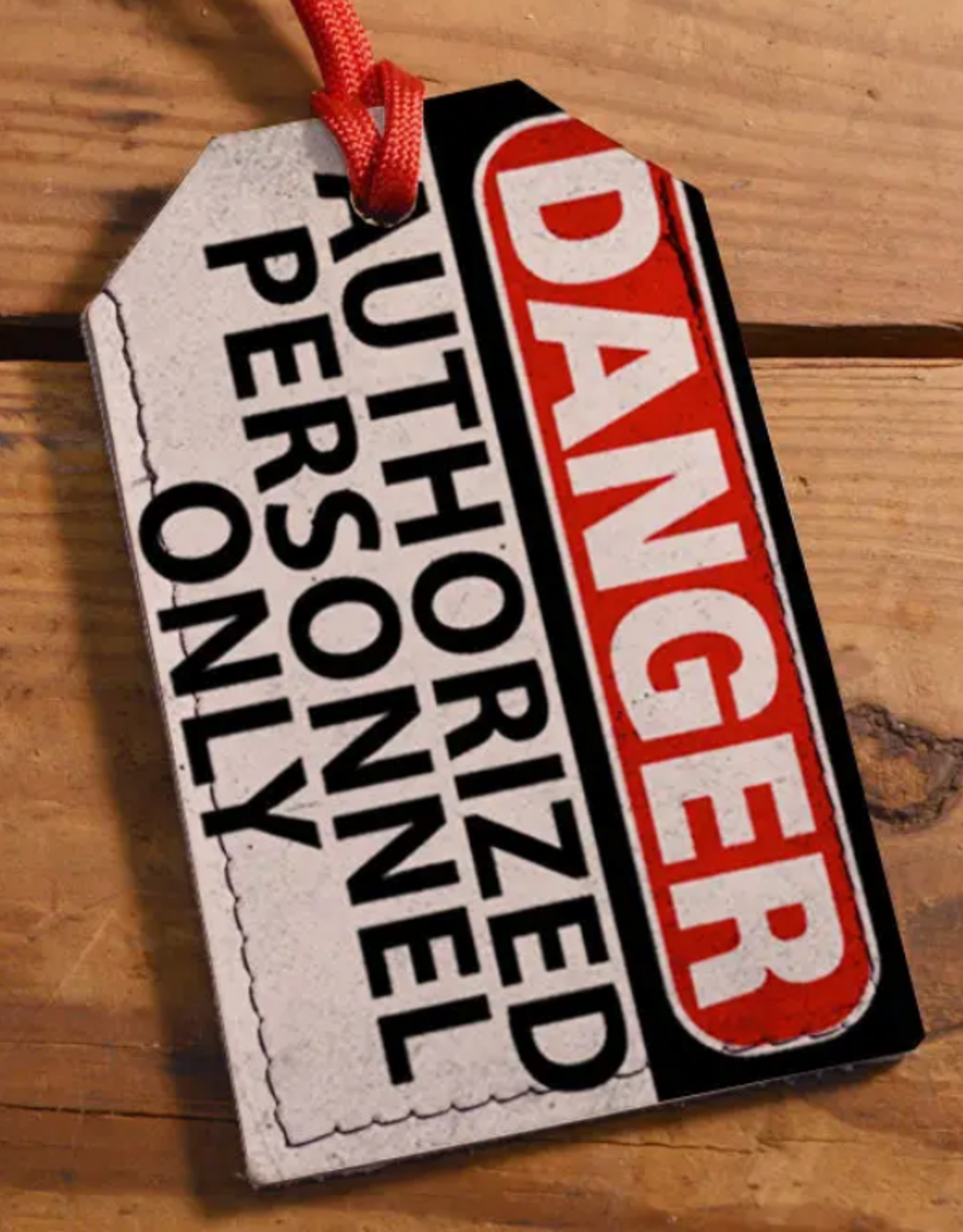 Leather Luggage Tag - Danger