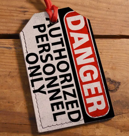 Leather Luggage Tag - Danger