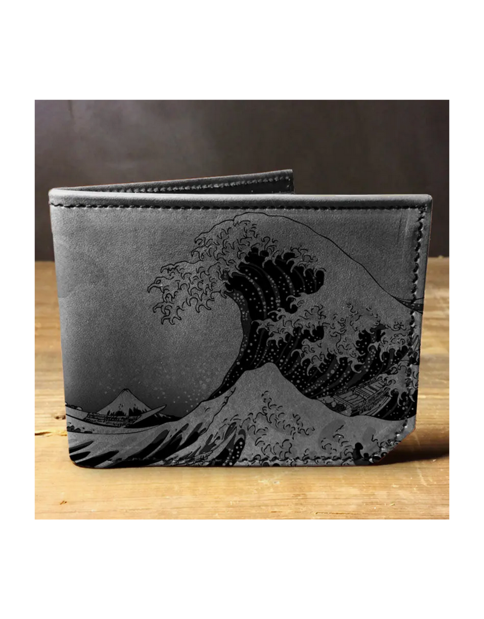 Printmaker Leather Wallet - Great Wave