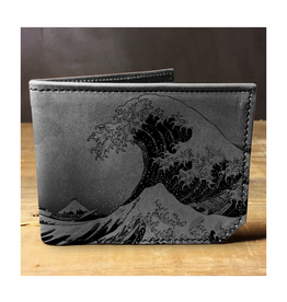 Printmaker Leather Wallet - Great Wave