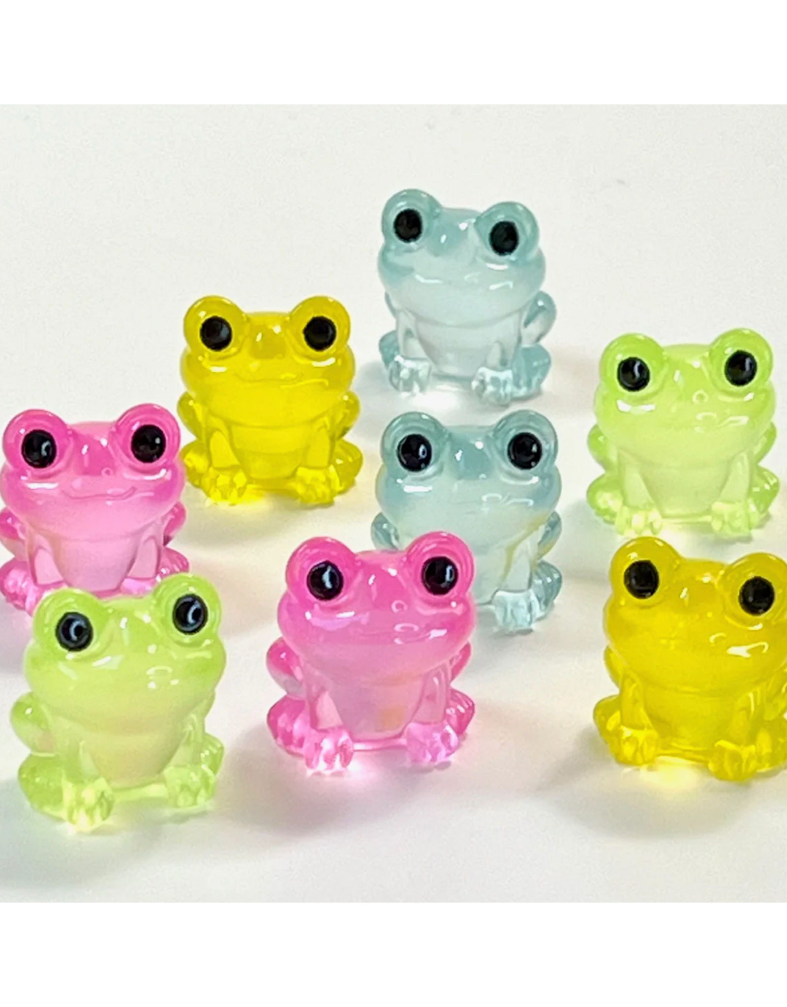 Mini Glow In The Dark Frog Figurine - Assorted