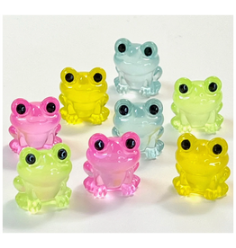 Mini Glow In The Dark Frog Figurine - Assorted