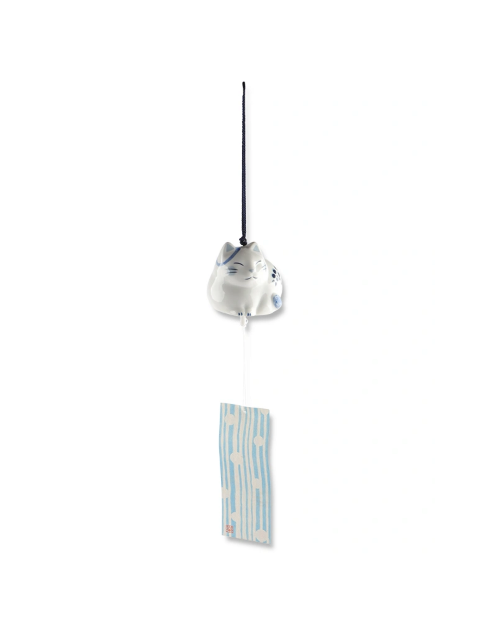 Blue & White Cat Windchime