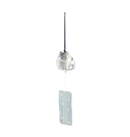 Blue & White Cat Windchime