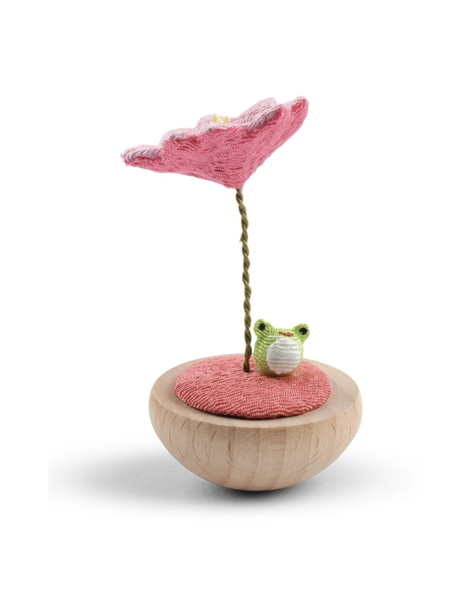 Frog Sakura Figurine