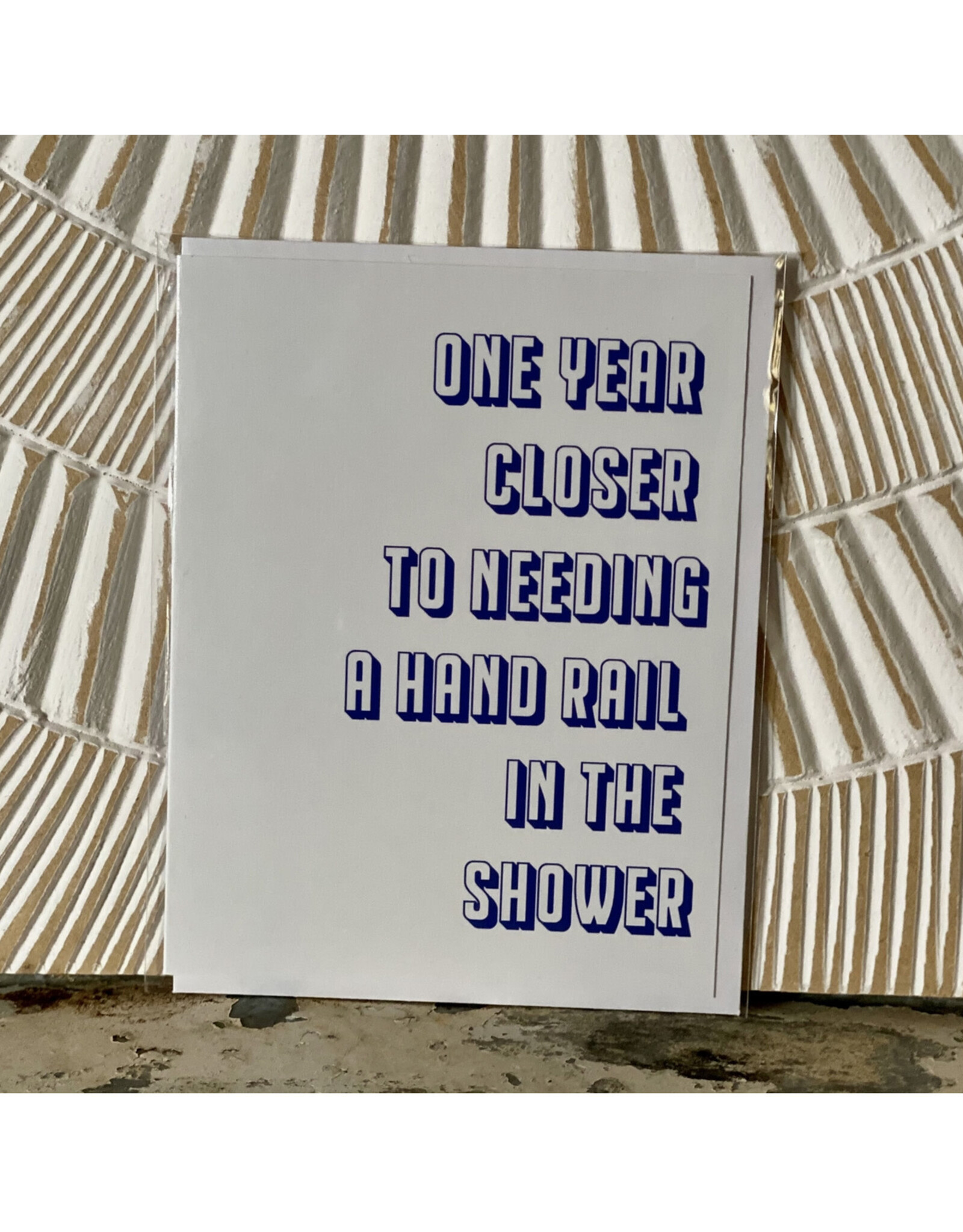 Hand Rail in Shower Birthday Greeting Card