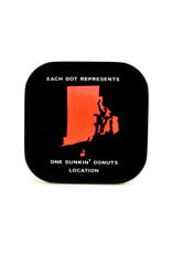 Rhode Island Dunkin Locations Coaster