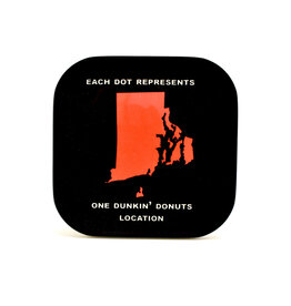 Rhode Island Dunkin Locations Coaster