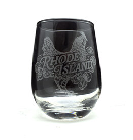 Rhode Island Red Hen Stemless Wine Glass 15oz