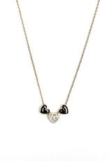 Trio Heart Pendant Necklace