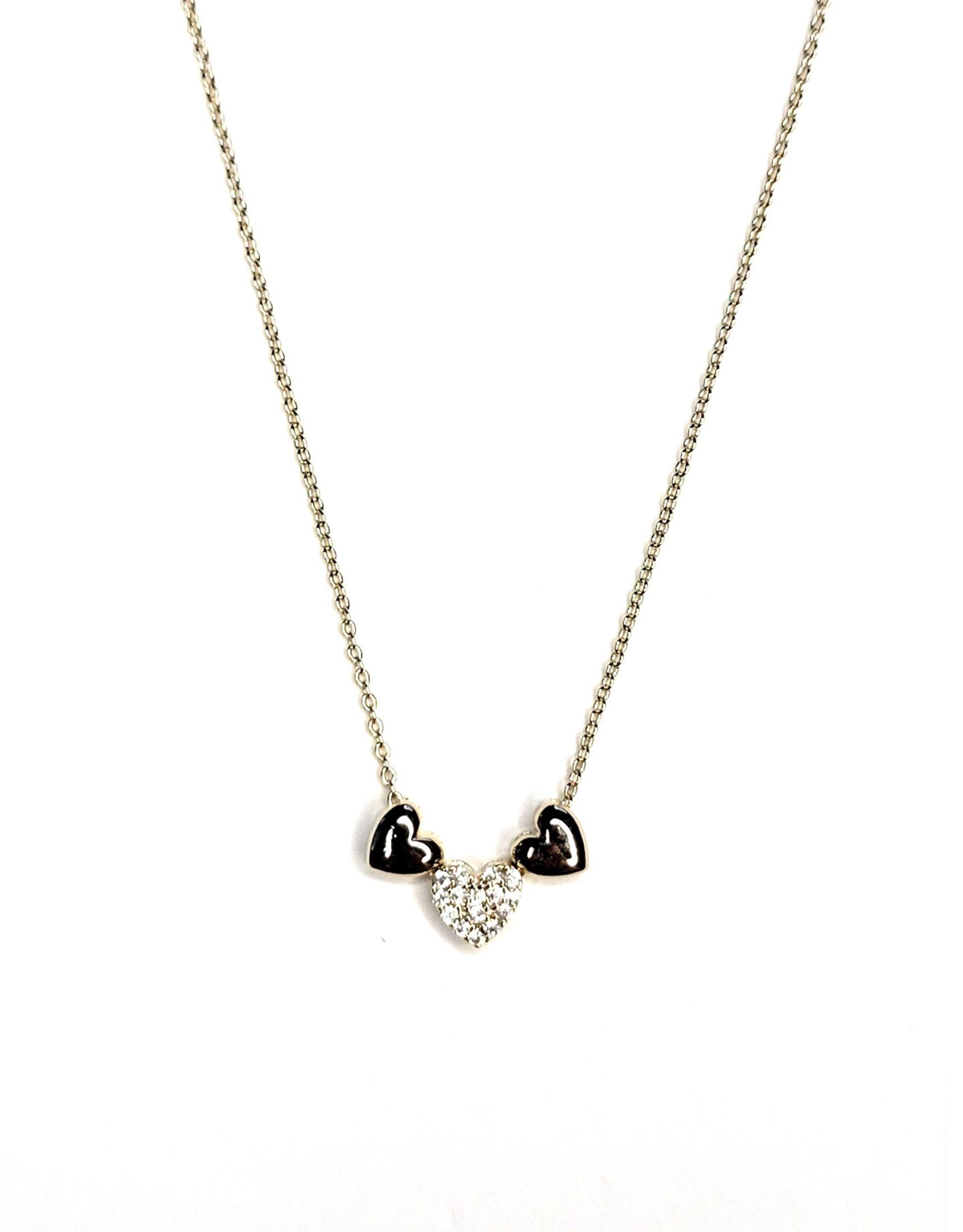 Trio Heart Pendant Necklace