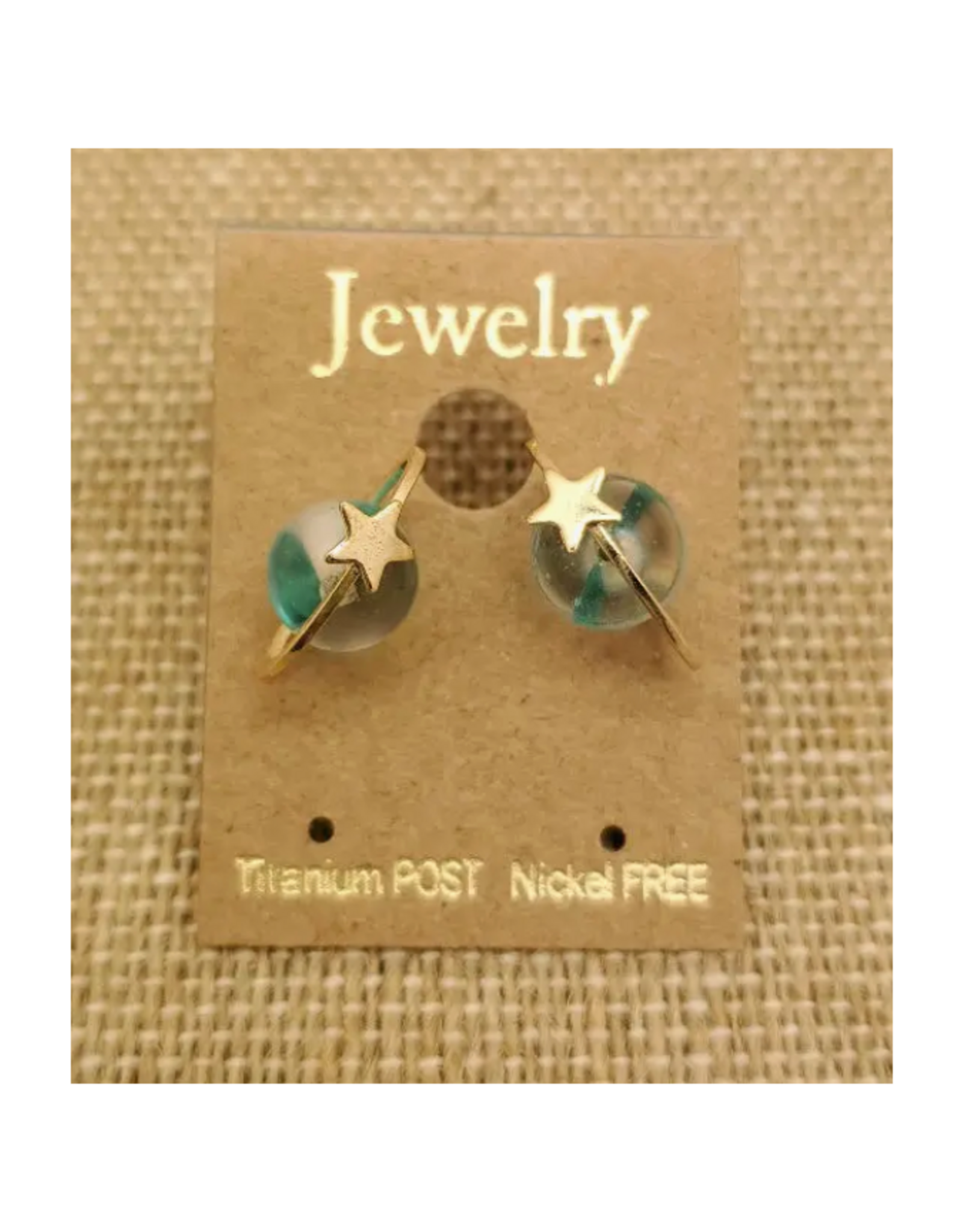 Planet Design Stud Earrings