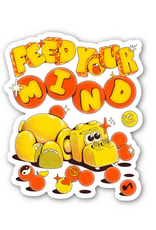 Feed Your Mind Hippo Sticker