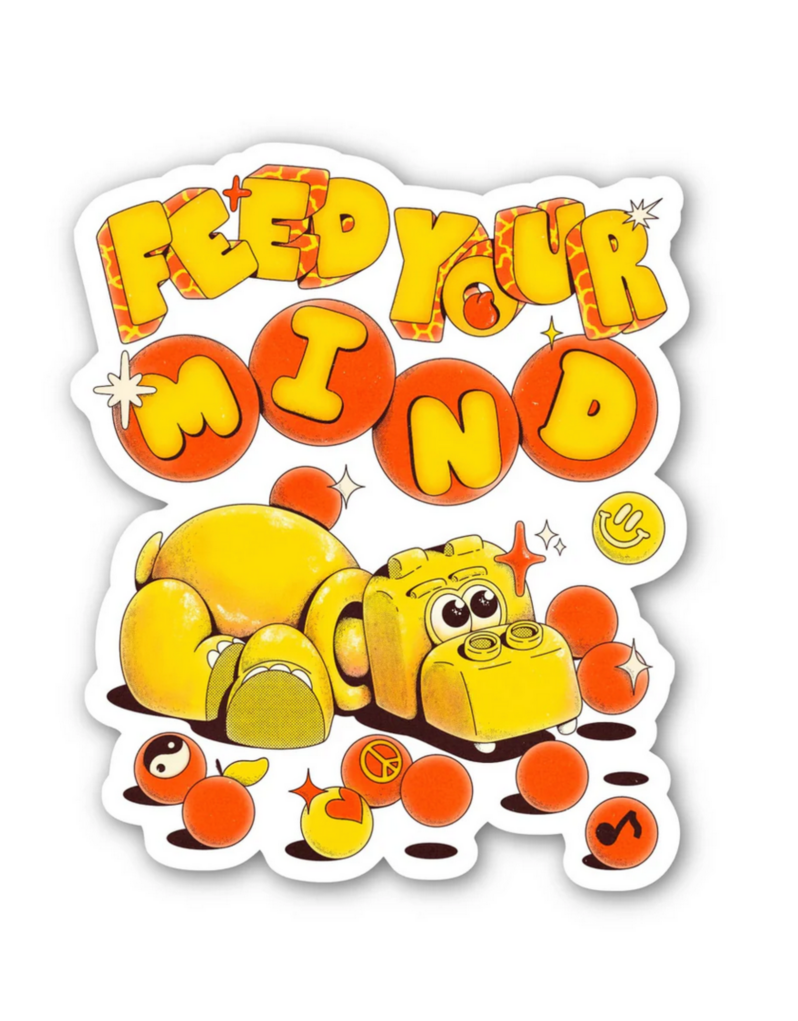 Feed Your Mind Hippo Sticker