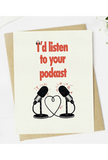 I'd Listen To Your Podcast" Greeting Card