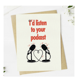 I'd Listen To Your Podcast" Greeting Card