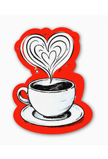 Coffee Heart Sticker