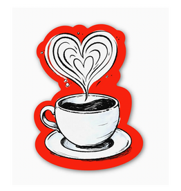Coffee Heart Sticker