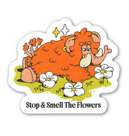 Stop & Smell the Flowers Elephant Sticker
