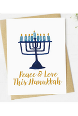 Peace & Love This Hanukkah Greeting Card