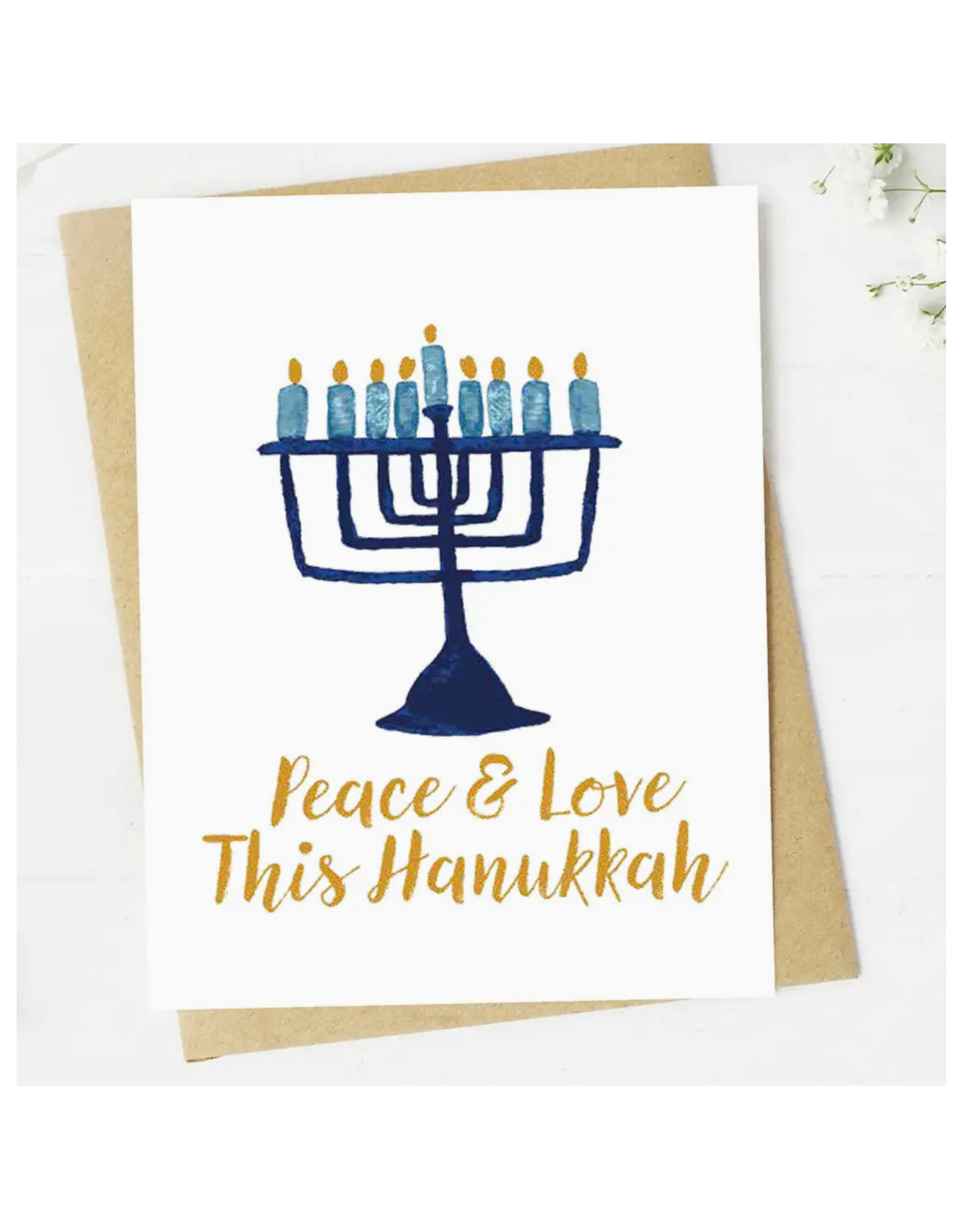 Peace & Love This Hanukkah Greeting Card