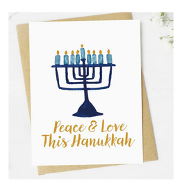 Peace & Love This Hanukkah Greeting Card