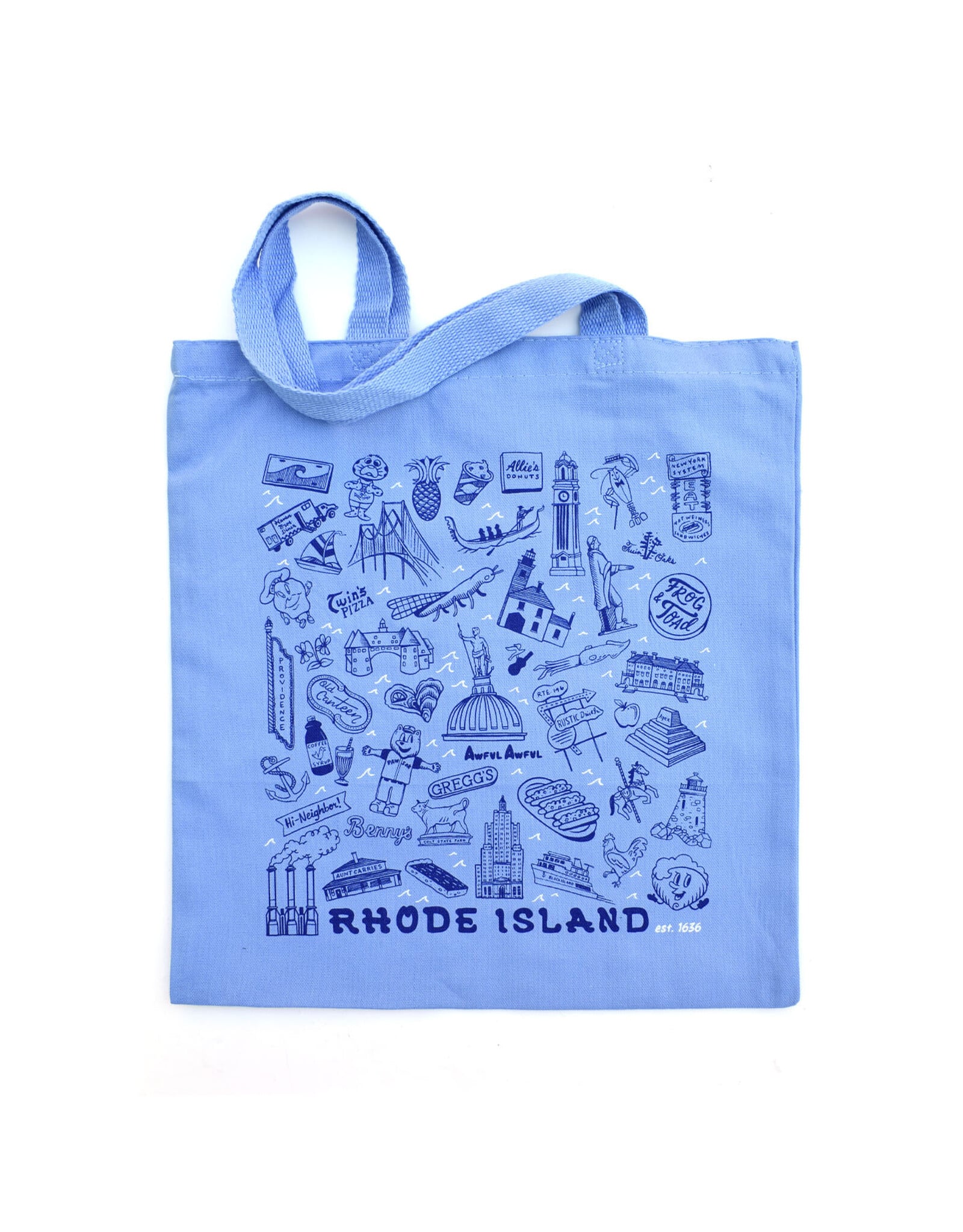 Rhode Island Doodles Tote - Sky Blue