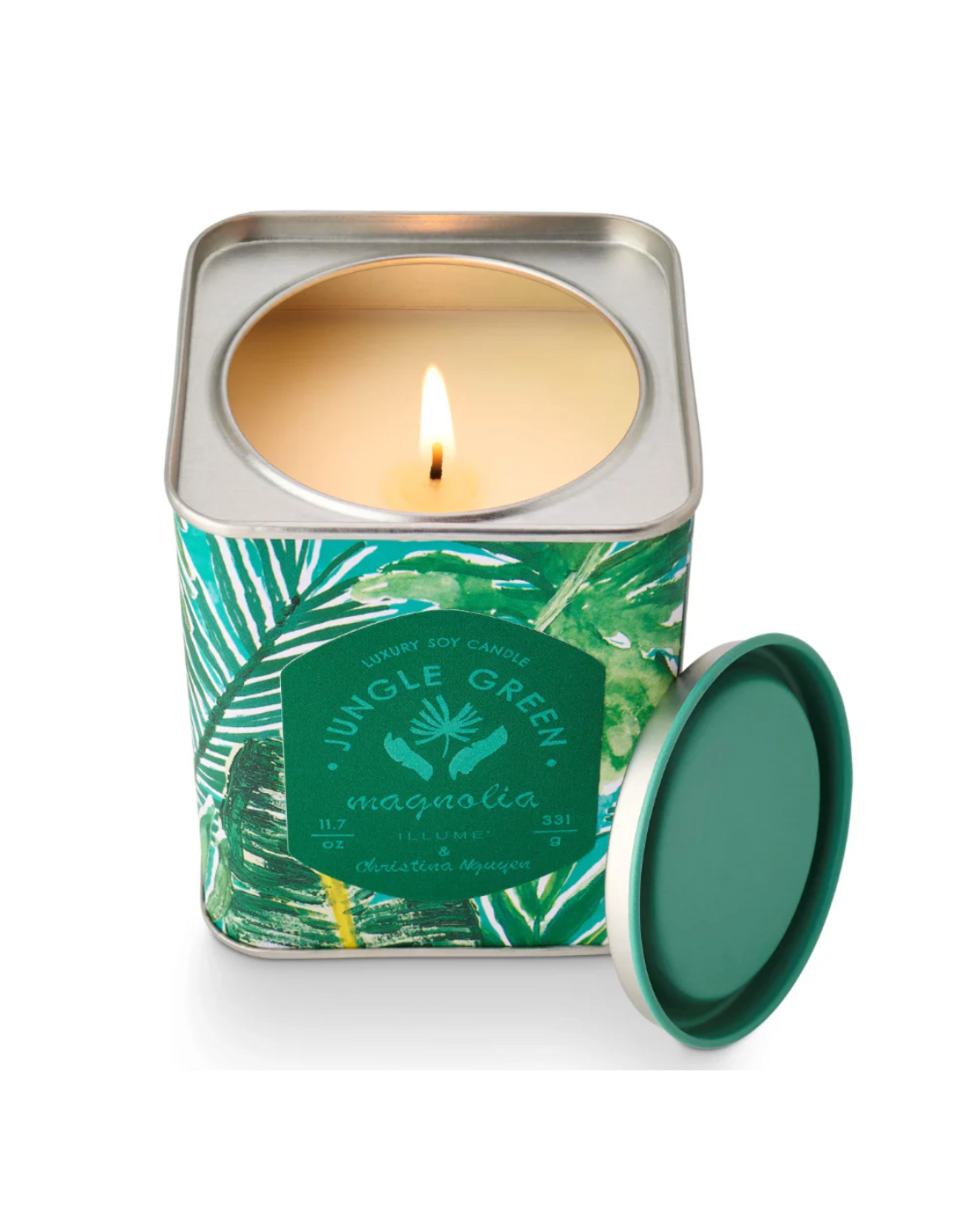 Jungle Green Magnolia Tin Candle