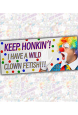 Wild Clown Fetish Bumper Sticker